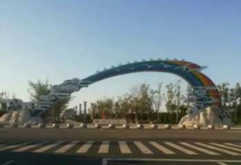 未央云朵大門雕塑，公園美陳元素，不銹鋼云朵大門雕塑