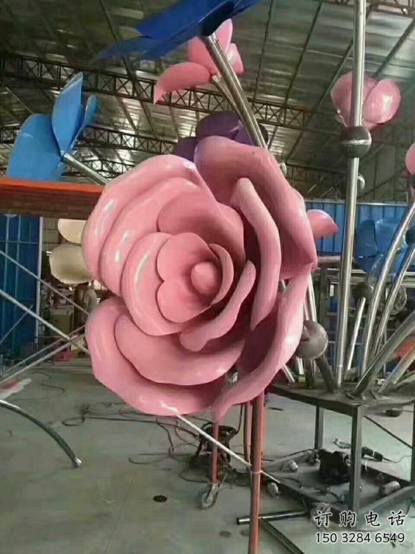 大理牡丹花雕塑工廠優(yōu)選，城市裝飾，牡丹花花朵雕塑供給