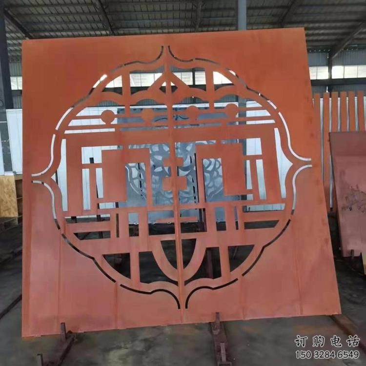 楚雄鏤空景墻雕塑，耐候鋼鏤空工藝設(shè)計