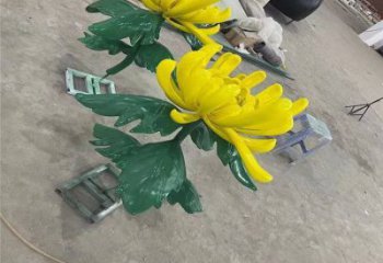 臺州景區(qū)菊花雕塑優(yōu)選，圓雕體系，城市菊花雕塑選定
