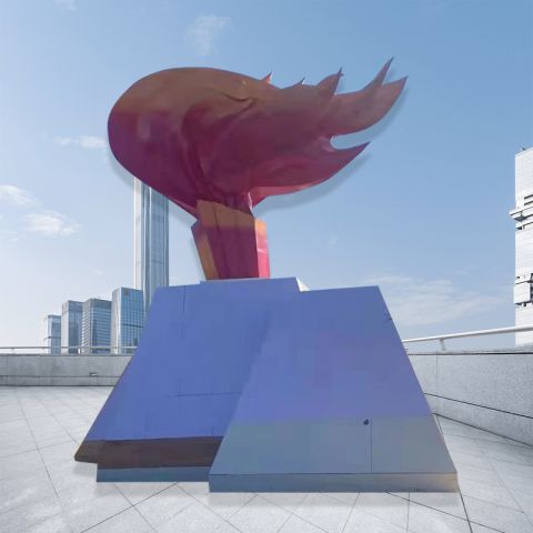部隊火焰雕塑 景觀美陳小品 噴漆雕塑