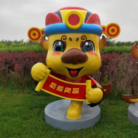 龍仔吉祥物雕塑，卡通動漫動物雕塑小品